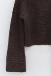SWAYING/KNIT velvet small lapel jacket SW23AW1T72 coffee